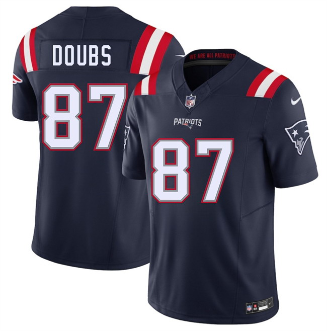 Personalized Men’s New England Patriots #87 Romeo Doubs Navy 2026 F.U.S.E. Limited Stitched Football Jersey