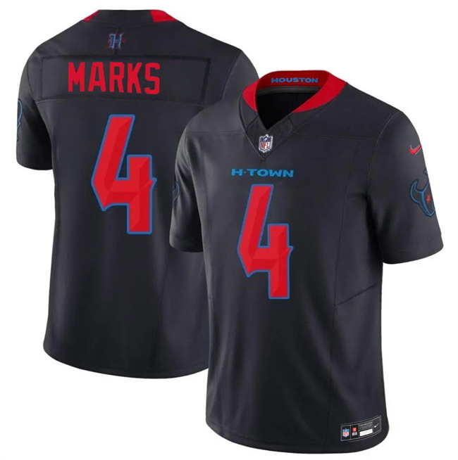 Personalized Men’s Houston Texans #4 Woody Marks Navy 2026 F.U.S.E. Limited Stitched Football Jersey