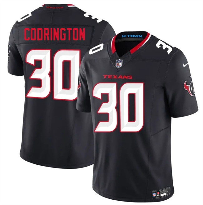 Personalized Men’s Houston Texans #30 Brandon Codrington Navy 2026 F.U.S.E. Limited Stitched Football Jersey