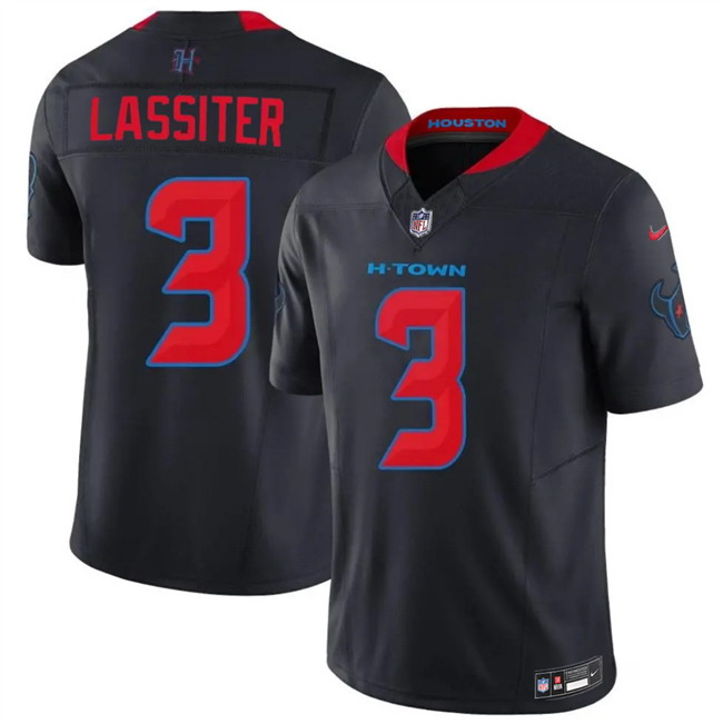 Personalized Men’s Houston Texans #3 Kamari Lassiter Navy 2nd Alternate 2026 F.U.S.E. Limited Stitched Football Jersey
