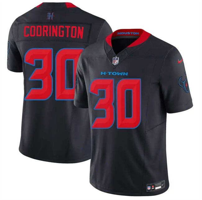 Personalized Men’s Houston Texans #30 Brandon Codrington Navy 2nd Alternate 2026 F.U.S.E. Limited Stitched Football Jersey