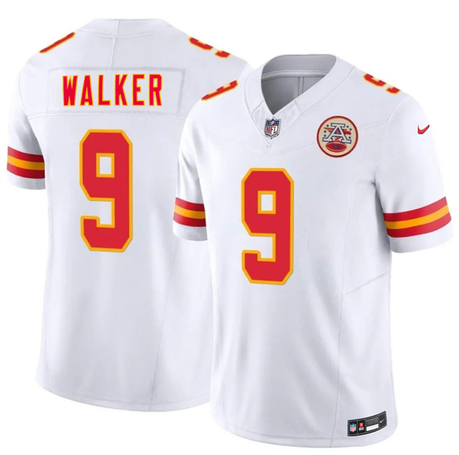 Personalized Men’s Kansas City Chiefs #9 Kenneth Walker III White 2026 F.U.S.E. Untouchable Limited Stitched Football Jersey