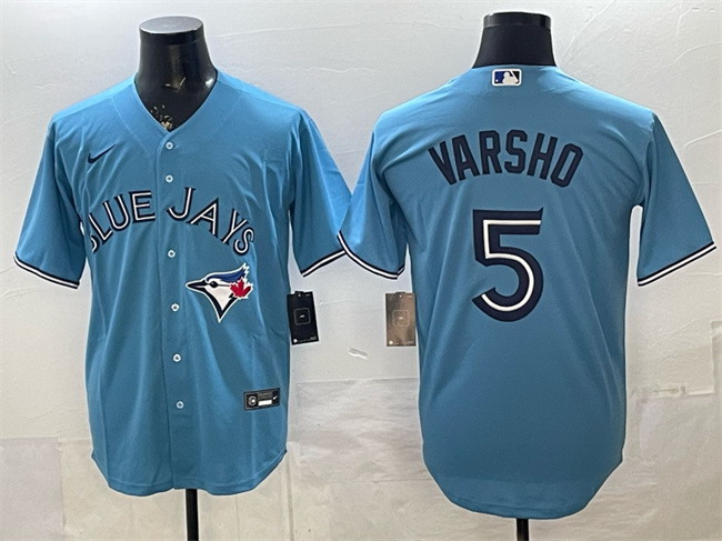 Personalized Men’s Toronto Blue Jays #5 Daulton Varsho Light Blue 2025 Cool Base Stitched Baseball Jersey