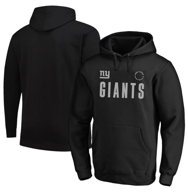 Personalized Men’s New York Giants Black Big & Tall Chip Shot Hoodie
