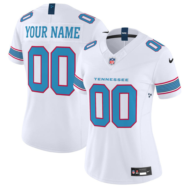 Personalized Women’s Tennessee Titans Active Player White 2026 F.U.S.E. Limited Stitched Football Jersey(Run Small)