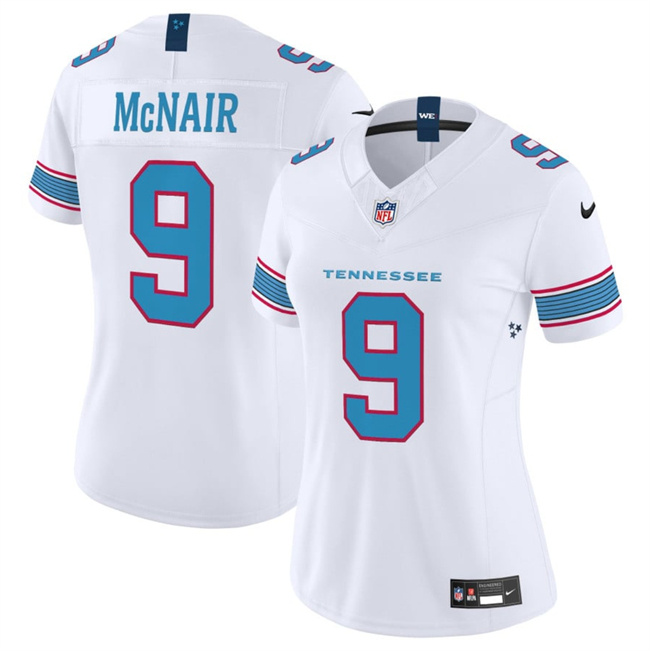 Personalized Women’s Tennessee Titans #9 Steve McNair White 2026 F.U.S.E. Limited Stitched Football Jersey(Run Small)