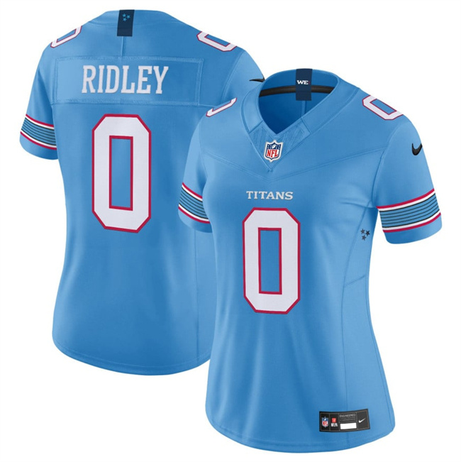 Personalized Women’s Tennessee Titans #0 Calvin Ridley Light Blue 2026 F.U.S.E. Limited Stitched Football Jersey(Run Small)