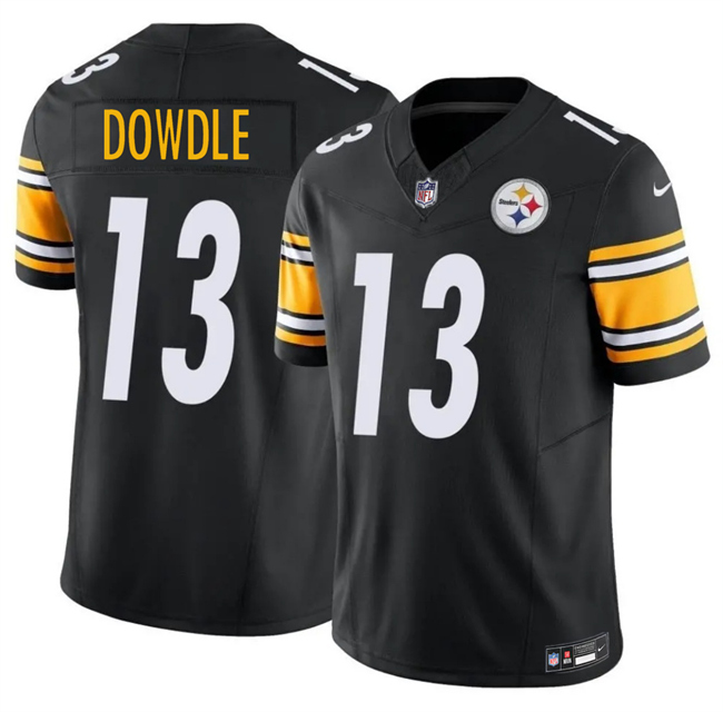 Personalized Men’s Pittsburgh Steelers #13 Rico Dowdle Black 2025 F.U.S.E. Limited Stitched Football Jersey