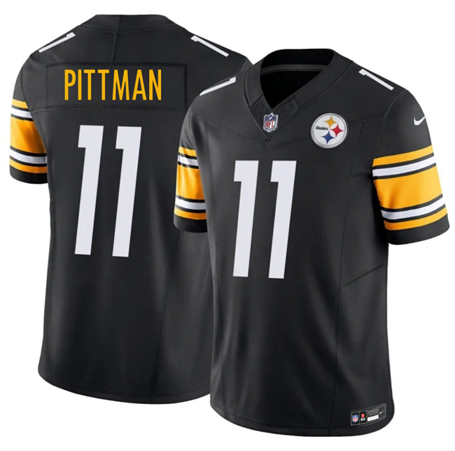 Personalized Men’s Pittsburgh Steelers #11 Michael Pittman Jr Black 2025 F.U.S.E. Limited Stitched Football Jersey