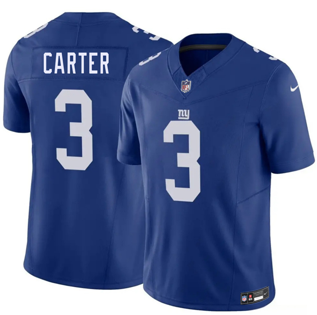 Personalized Men’s New York Giants #3 Abdul Carter Blue 2026 F.U.S.E. Untouchable Limited Stitched Jersey