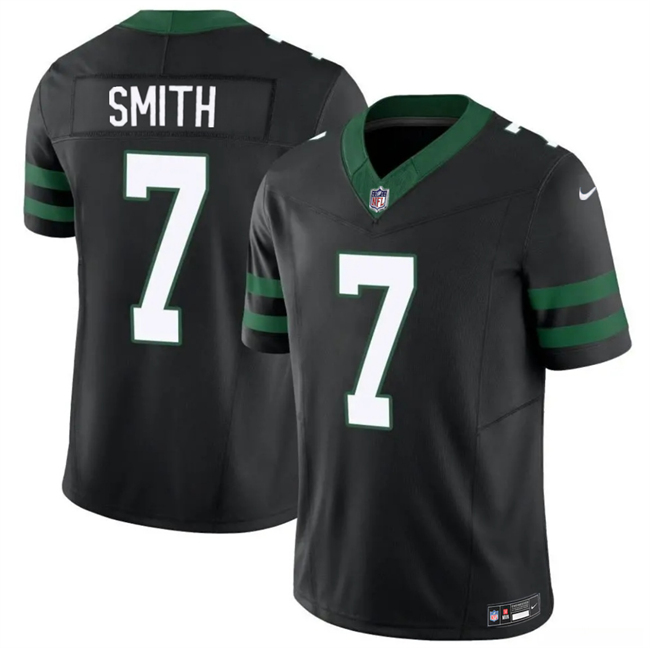 Personalized Men’s New York Jets #7 Geno Smith Black 2025 F.U.S.E. Untouchable Limited Stitched Jersey