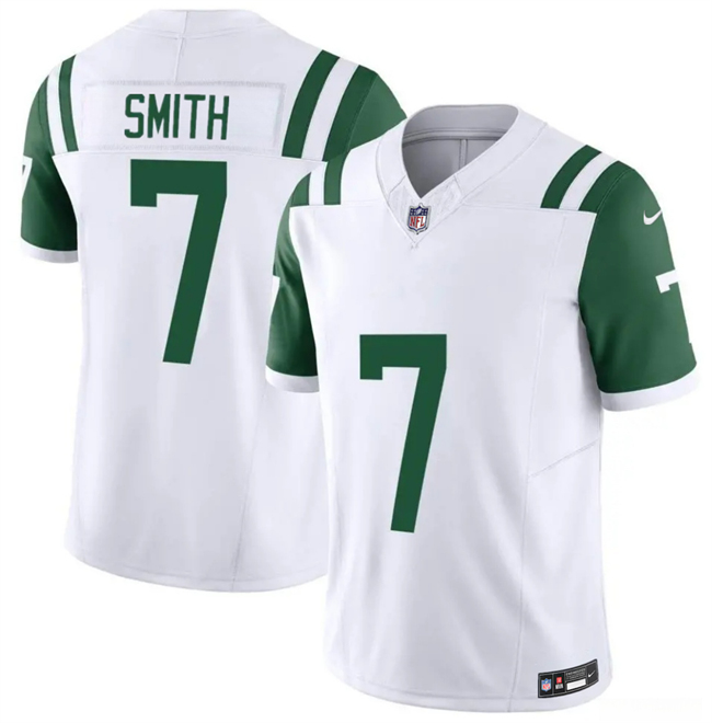 Personalized Men’s New York Jets #7 Geno Smith White 2025 F.U.S.E. Classic Alternate Untouchable Limited Stitched Jersey