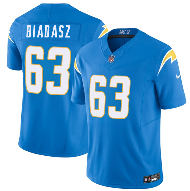 Personalized Men’s Los Angeles Chargers #63 Tyler Biadasz Blue 2026 F.U.S.E. Limited Stitched Football Jersey