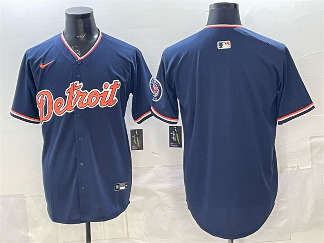 Personalized Men’s Detroit Tigers Blank Navy 2026 Alternate Premier Limited Stitched Baseball Jersey