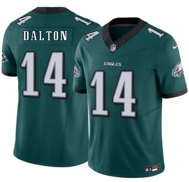 Personalized Men’s Philadelphia Eagles #14 Andy Dalton Green 2026 F.U.S.E. Untouchable Limited Stitched Football Jersey