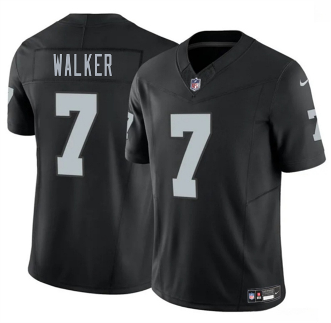 Personalized Men’s Las Vegas Raiders #7 Quay Walker Black 2026 F.U.S.E. Untouchable Limited Stitched Football Jersey