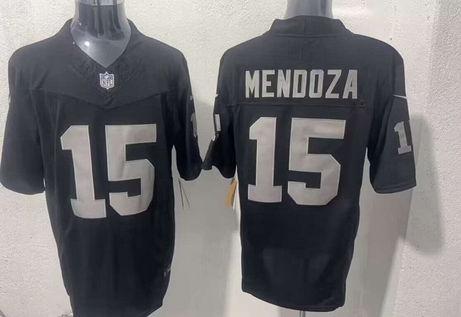Personalized Men’s Las Vegas Raiders #15 Fernando Mendoza Black F.U.S.E. Untouchable Limited Stitched Football Jersey