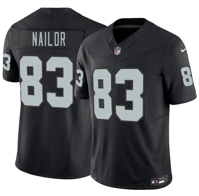 Personalized Men’s Las Vegas Raiders #83 Jalen Nailor Black 2026 F.U.S.E. Untouchable Limited Stitched Football Jersey