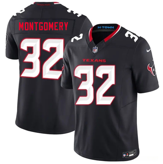 Personalized Men’s Houston Texans #32 David Montgomery Navy 2nd Alternate 2026 F.U.S.E. Limited Stitched Football Jersey