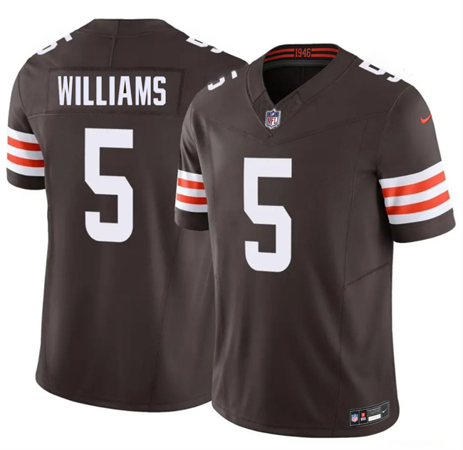Personalized Men’s Cleveland Browns #5 Quincy Williams Brown 2026 F.U.S.E. Limited Stitched Football Jersey