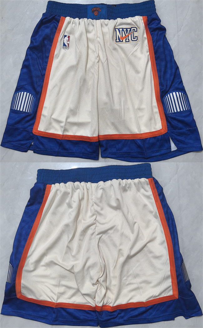 Personalized Men’s New Yok Knicks White 2026 Shorts (Run Small)