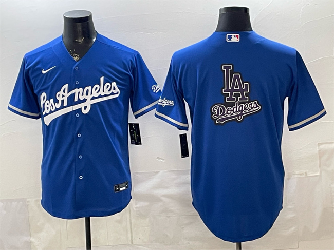 Personalized Men’s Los Angeles Dodgers Team Big Logo Royal Alternate Stadium Stitched Baseball Jersey