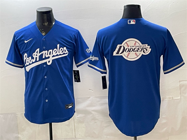 Personalized Men’s Los Angeles Dodgers Team Big Logo Royal Alternate Stadium Stitched Baseball Jerseys 001