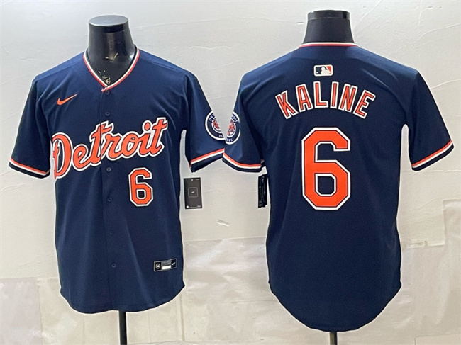 Personalized Men’s Detroit Tigers #6 Al Kaline Navy 2026 Alternate Premier Limited Stitched Baseball Jersey