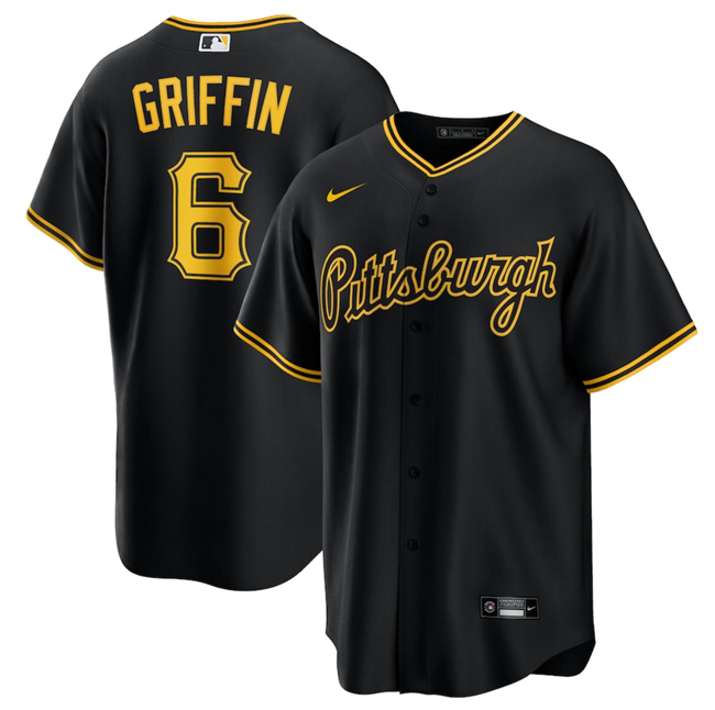 Personalized Men’s Pittsburgh Pirates #6 Konnor Griffin Black 2026 Cool Base Stitched Baseball Jersey