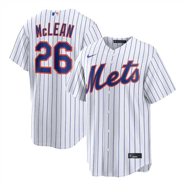 Personalized Men’s New York Mets #26 Nolan McLean 2026 White Cool Base Stitched Baseball Jersey
