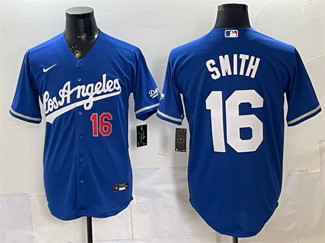 Personalized Men’s Los Angeles Dodgers #16 Will Smith Royal Alternate Stadium Stitched Baseball Jersey