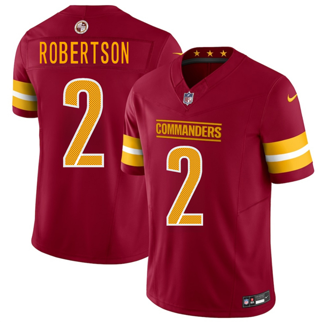 Personalized Men’s Washington Commanders #2 Amik Robertson Burgundy F.U.S.E. Limited Stitched Football Jersey