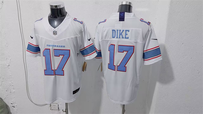 Personalized Men’s Tennessee Titans #17 Chimere Dike White 2026 F.U.S.E. Limited Stitched Football Jersey