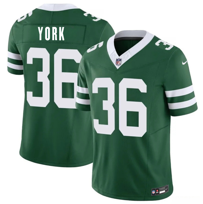 Personalized Men’s New York Jets #36 Cade York Green 2026 F.U.S.E. Untouchable Limited Stitched Jersey