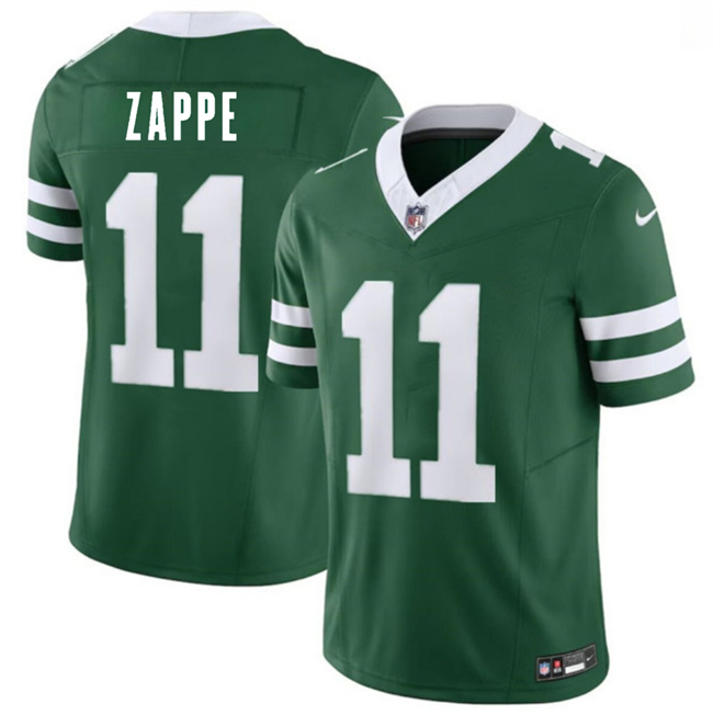 Personalized Men’s New York Jets #11 Bailey Zappe Green 2026 F.U.S.E. Untouchable Limited Stitched Jersey