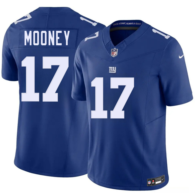 Personalized Men’s New York Giants #17 Darnell Mooney Blue 2026 F.U.S.E. Untouchable Limited Stitched Jersey