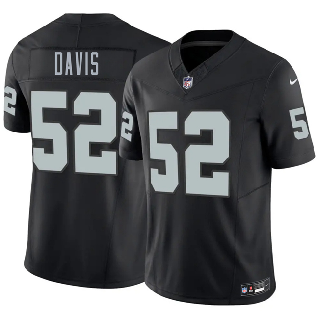 Personalized Men’s Las Vegas Raiders #52 Jamin Davis Black 2026 F.U.S.E. Untouchable Limited Stitched Football Jersey