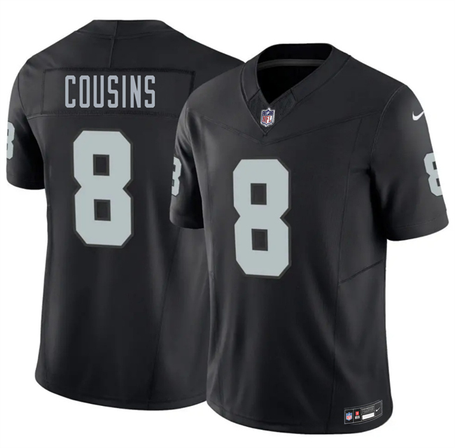 Personalized Men’s Las Vegas Raiders #8 Kirk Cousins Black 2026 F.U.S.E. Untouchable Limited Stitched Football Jersey