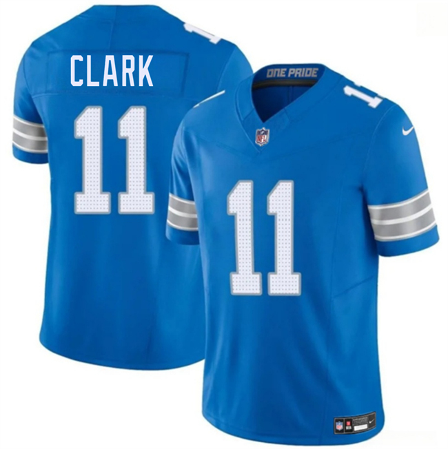 Personalized Men’s Detroit Lions #11 Damone Clark Blue 2026 F.U.S.E. Limited Stitched Jersey