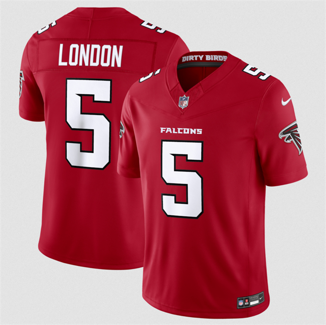 Personalized Men’s Atlanta Falcons #5 Drake London Red 2026 New F.U.S.E. Untouchable Limited Stitched Football Jersey