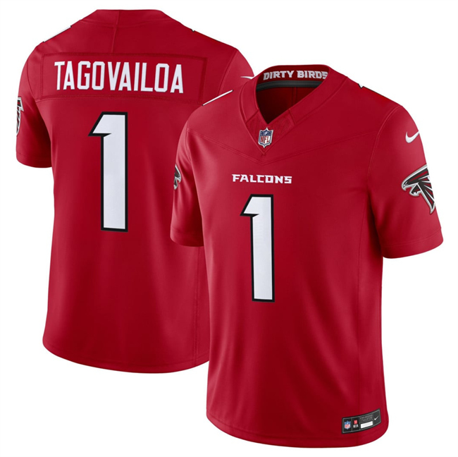 Personalized Men’s Atlanta Falcons #1 Tua Tagovailoa Red 2026 New F.U.S.E. Untouchable Limited Stitched Football Jersey