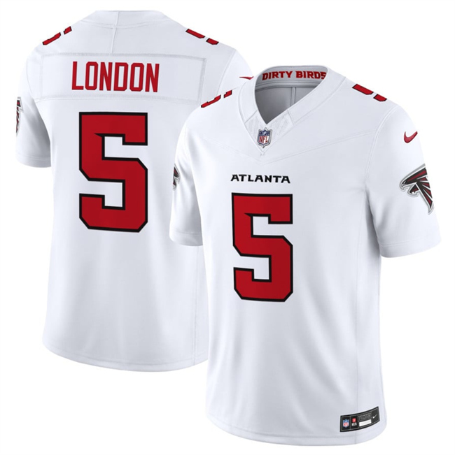 Personalized Men’s Atlanta Falcons #5 Drake London White 2026 New F.U.S.E. Untouchable Limited Stitched Football Jersey