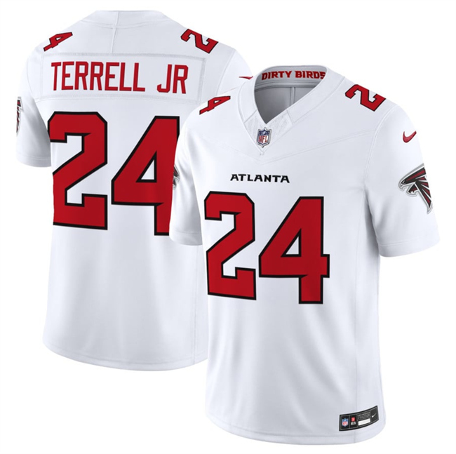 Personalized Men’s Atlanta Falcons #24 A.J. Terrell White 2026 New F.U.S.E. Untouchable Limited Stitched Football Jersey