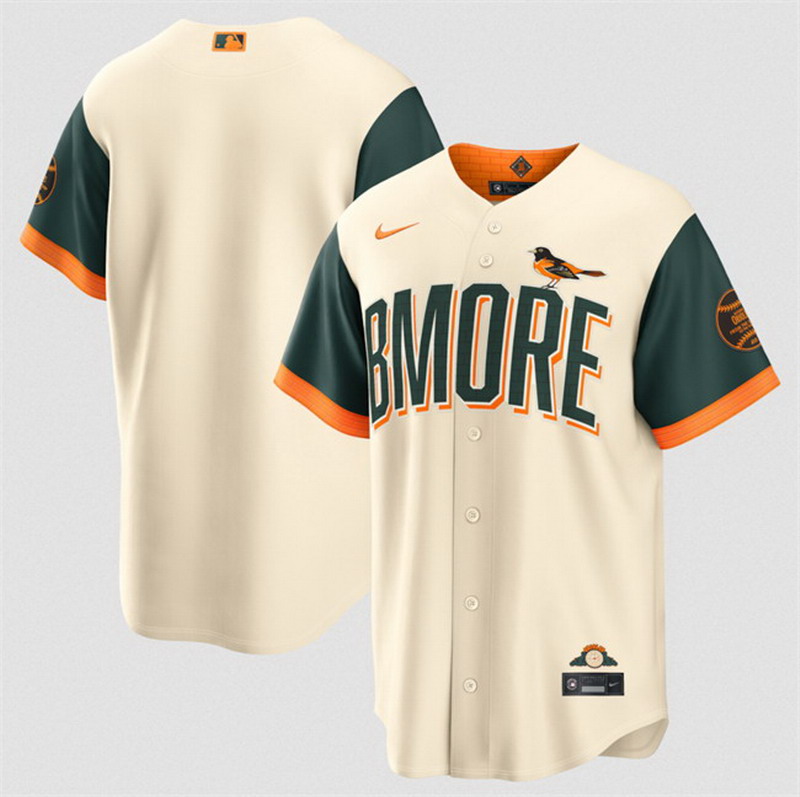 Personalized Men’s Baltimore Orioles Blank Natural 2026 City Connect Stadium Stitched Baseball Jersey