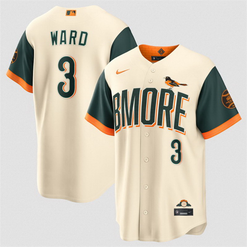 Personalized Men’s Baltimore Orioles #3 Taylor Ward Natural 2026 City Connect Stadium Stitched Baseball Jersey