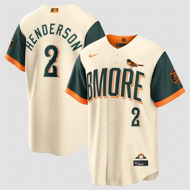 Personalized Men’s Baltimore Orioles #2 Gunnar Henderson Natural 2026 City Connect Stadium Stitched Baseball Jersey