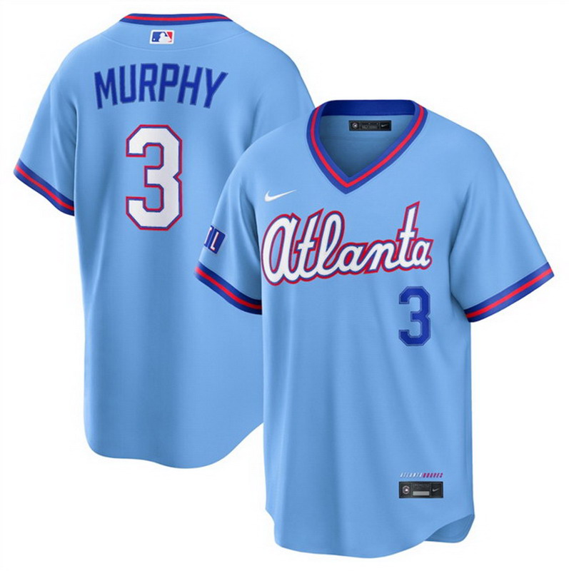 Personalized Men’s Atlanta Braves #3 Dale Murphy Powder Blue 2026 City Connect Stadium Stitched Baseball Jersey