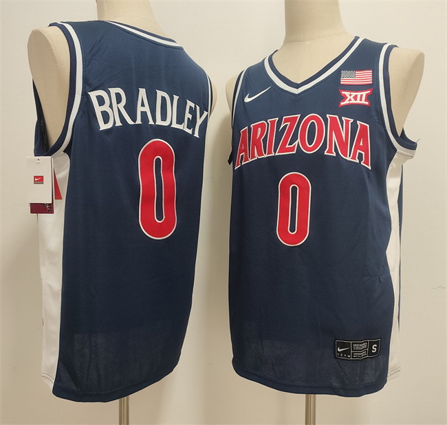 Personalized Men’s Arizona Wildcats #0 Jaden Bradley Navy Stitched Jersey