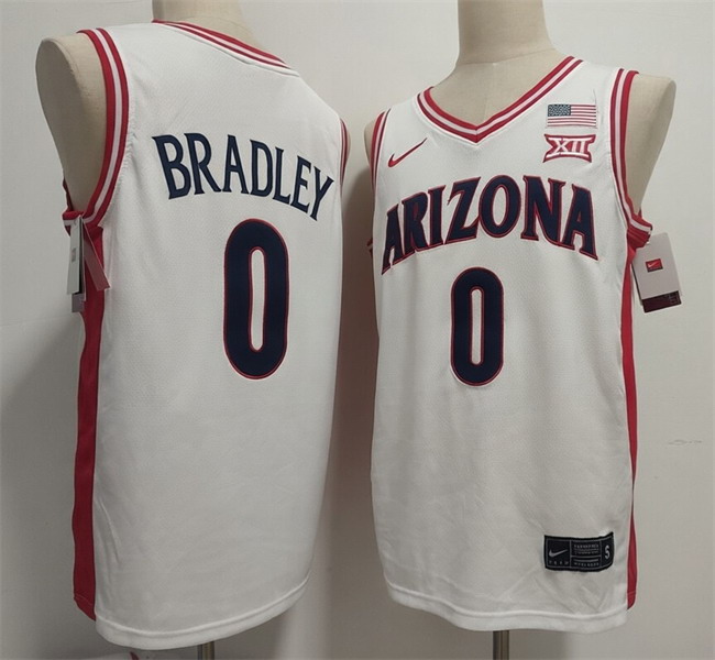 Personalized Men’s Arizona Wildcats #0 Jaden Bradley White Stitched Jersey