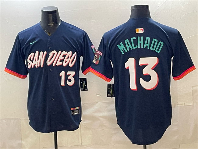 Personalized Men’s San Diego Padres #13 Manny Machado Obsidian 2026 City Connect Limited Stitched Baseball Jersey